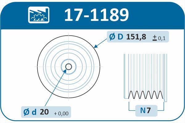 Poulie damper (Poulie de vilebrequin) IJS 17-1189